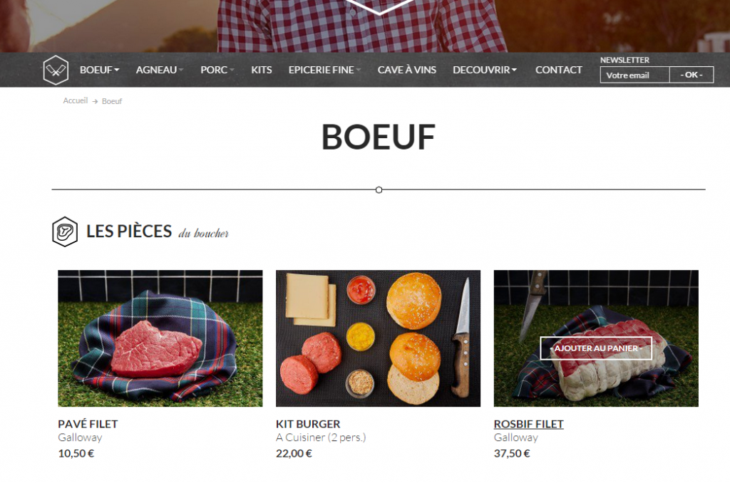 Le site web de Pièce du Boucher