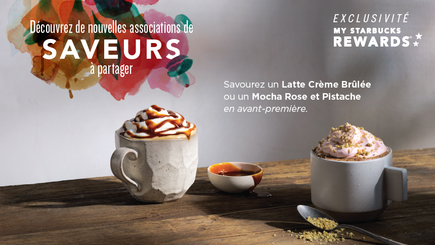 Les nouveautés Starbucks en France avec un latte & un moka