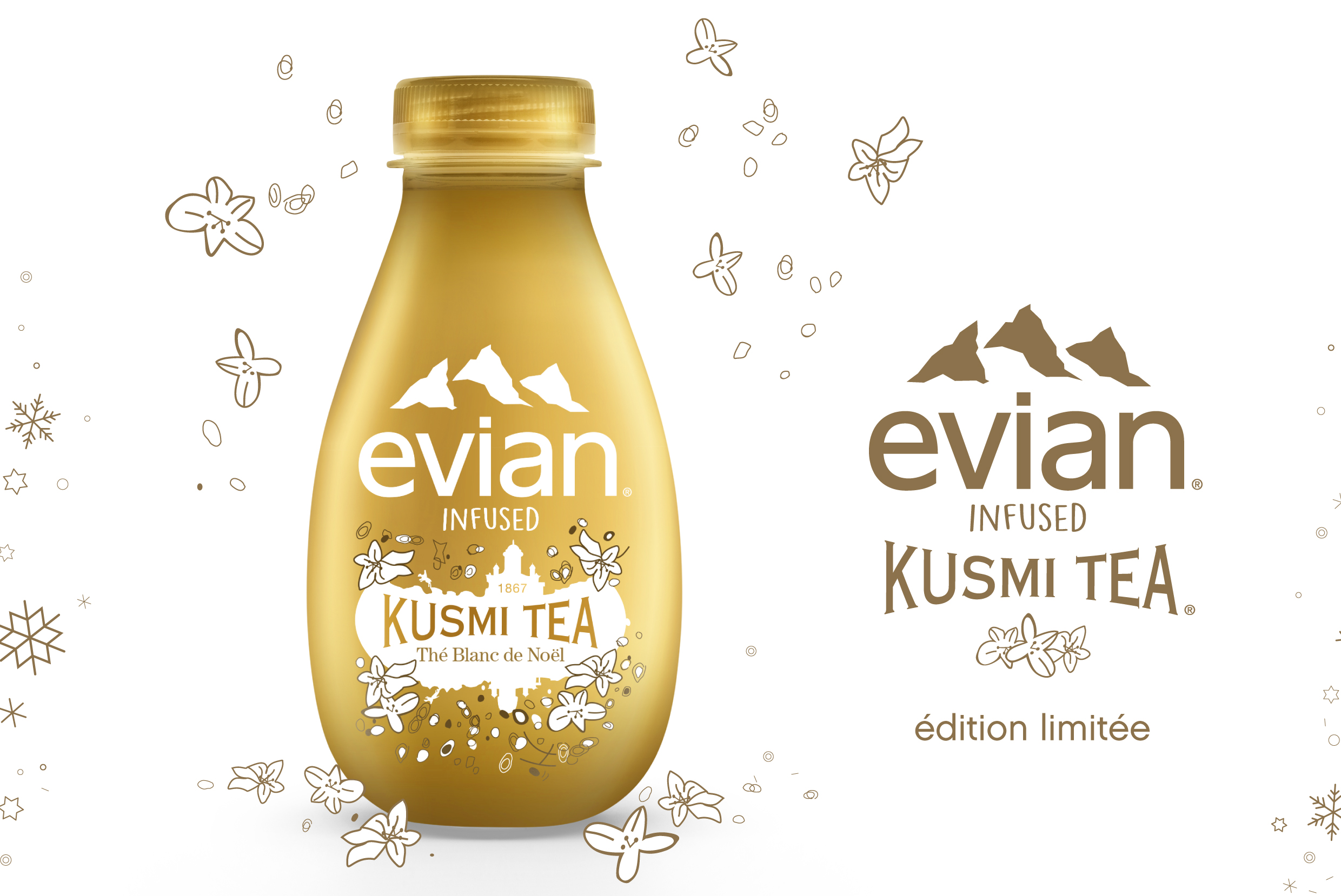 Evian x Kusmi : une nouvelle recette « Thé Blanc de Noël » – Food