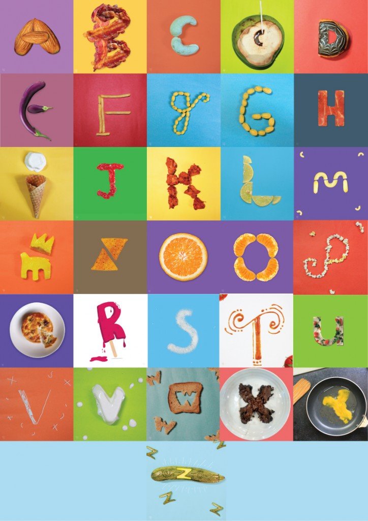 Alphabet food culinaire