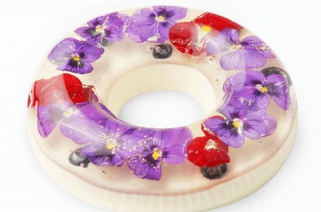 Un gâteau insolite en gélatine et fleurs