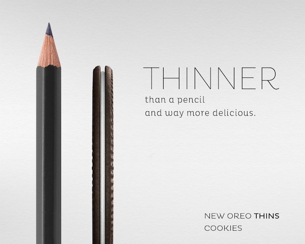 Publicité pour Oreo Thins