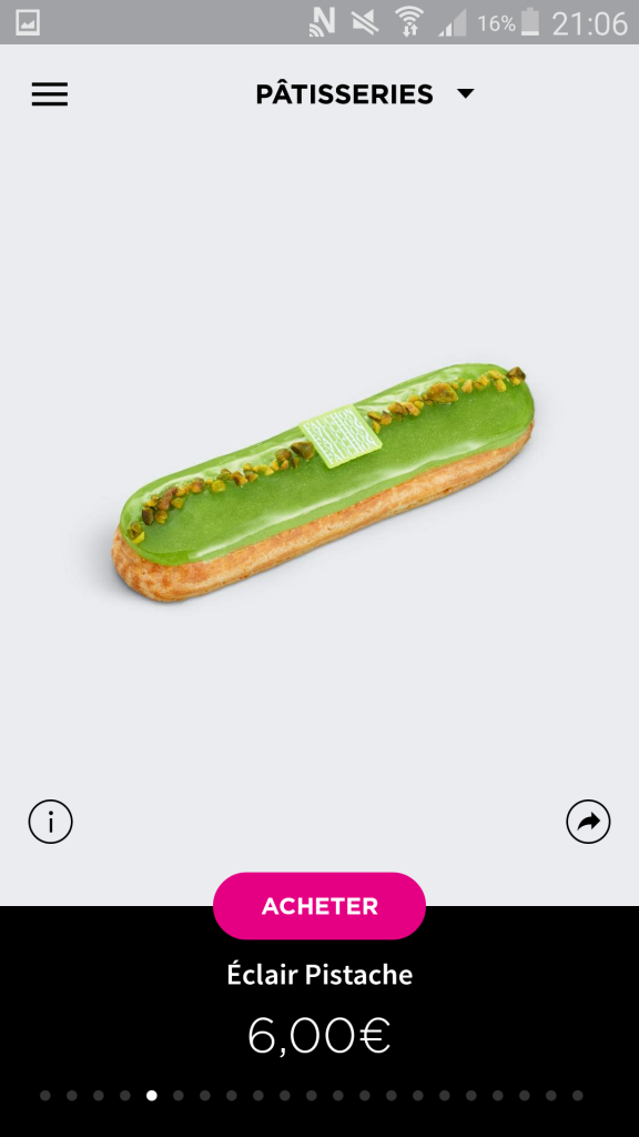 Un éclair de chez Fauchon