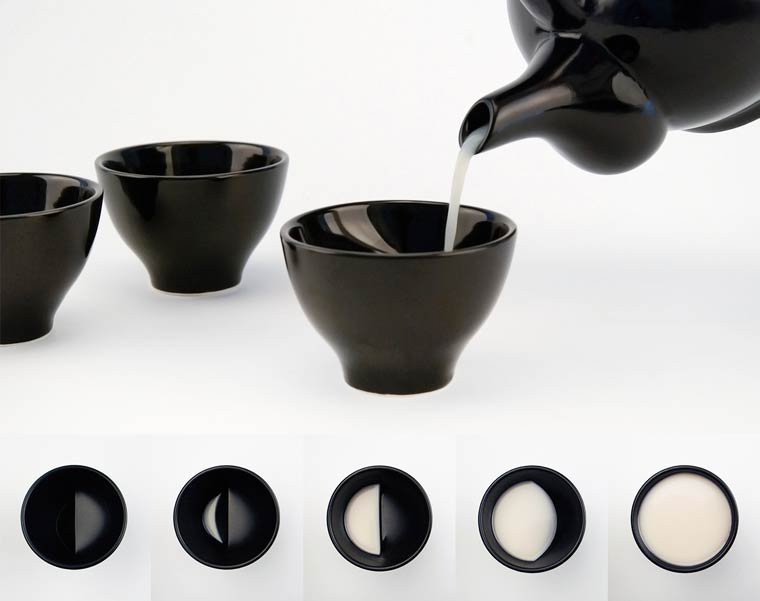 Les verres autour des différentes phases de la lune