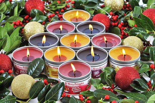 Des bougies Pringles originales pour Noël
