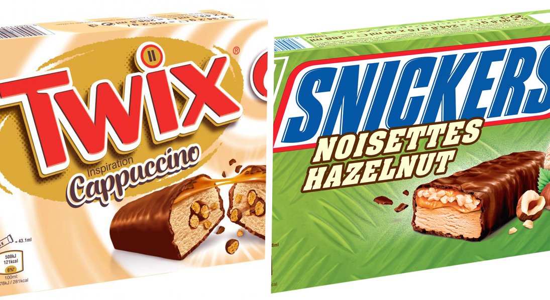 twix- snickers-glacé